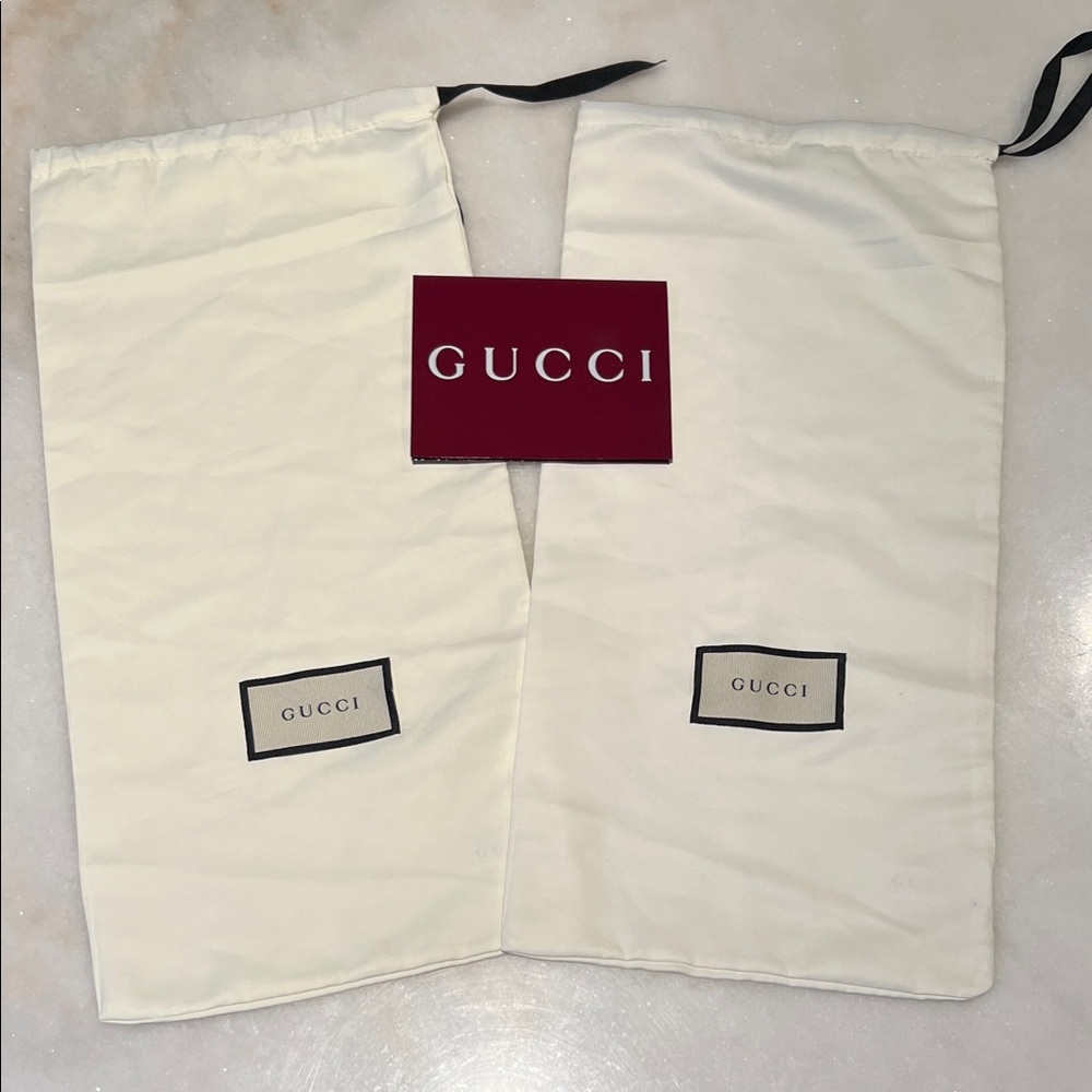 Gucci Dust Bag Pair plus Folio